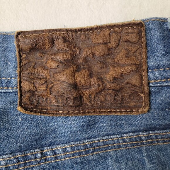 The West Is Dead Selvedge Men's Button Fly Straight Leg Blue Denim Jeans Size 38 - Picture 7 of 13